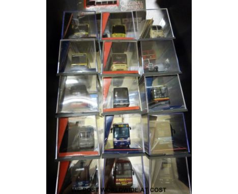Sixteen Corgi Original Omnibus Comany (OOC) diecast model buses, all in original boxes 