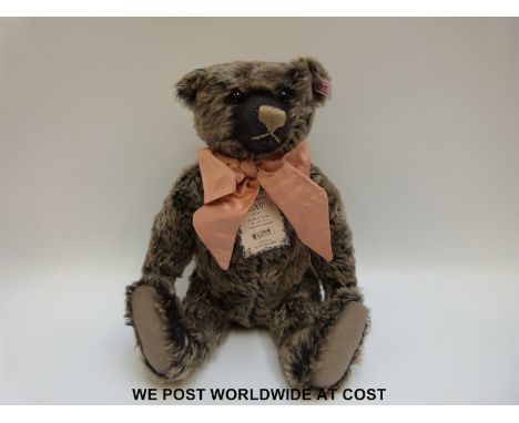 Steiff Original British Collectors' Teddy Bear 2007 'Old Black Bear', 662508, with grey tipped mohair, button to ear, tags an