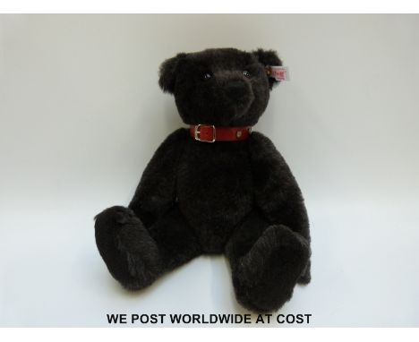 Steiff Original 'Teddy Bear', 038150, with black mohair, button to ear, tags and certificate 2189/3000, 32cm tall, in origina