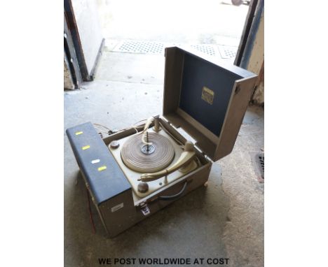 A Dansette portable record player