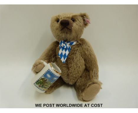 Steiff Original Teddy Bear 'Oktoberfest 2009', 657061, with brown mohair, button to ear, tags and certificate 588/1000, 25cm 