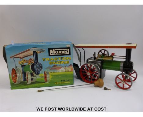 Mamod TE1A live steam traction engine, in original box. 