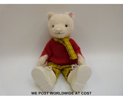 Steiff Original Teddy Bear Rpert Classic 'Rupert Bear' 653568, with white mohair, button to ear, tags and certificate 800/300