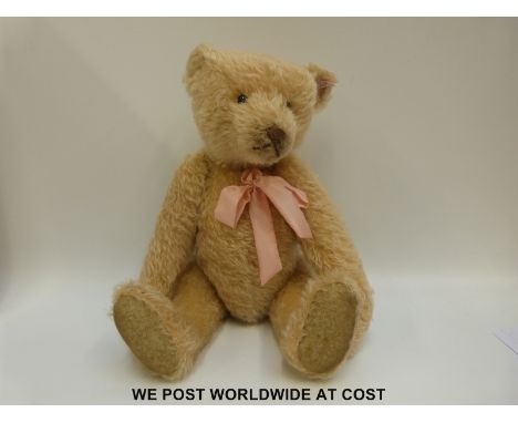 Steiff Original 'Appolonia Margarete Teddy Bear', 038112, with blonde mohair, button to ear, tags and certificate 1820/5000, 