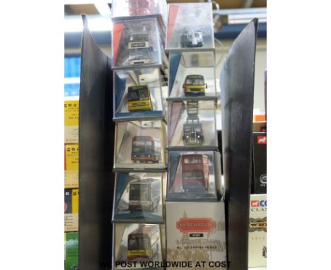 Eleven Corgi Original Omnibus Company (OOC) diecast model buses and trams, all in original boxes