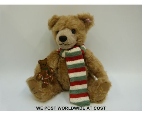 Steiff Original Teddy Bear Harrod's 2010 'Archie', 633833, with dark blonde mohair, with button to ear, tags and certificate 
