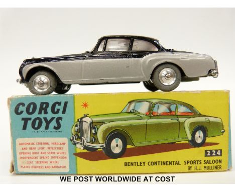 Corgi Toys diecast model Bentley Continental Sport Saloon by B S Mulliner, 224, in original box