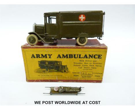 Britains Ltd diecast model Army Ambulance (with driver and wounded man), in original box