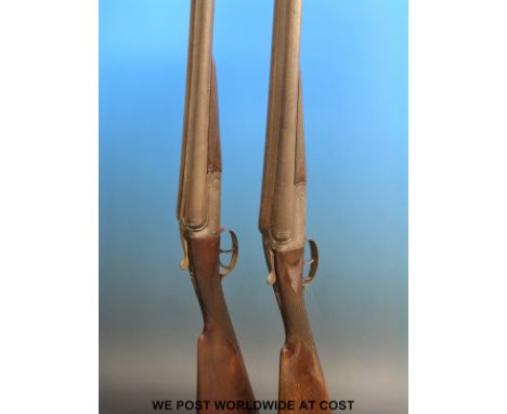 A pair of BSA 12 bore double barrelled side by side shotgunsPLEASE NOTE THAT A VALID RELEVANT FIREARMS/SHOTGUN CERTIFICATE IS