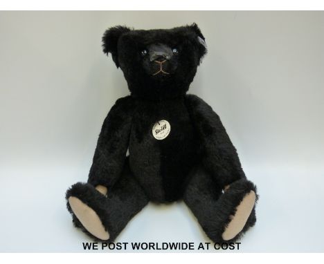 Steiff Original 2008 Mohair 'Teddy Bear', 420825, with black mohair, button to ear, tags and certificate 2331/3000, 40cm tall