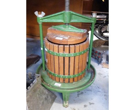 A Vigo FCM-12 fruit or cider press with hopper