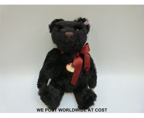 Steiff Original 2009 Teddy Bear  'Joshua', 663208, with black mohair, button to ear, tags and certificate 234/5000, 35cm tall