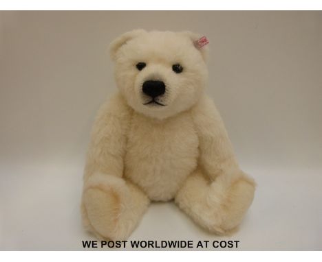 Steiff Original Teddy Bear 'Polar Ted', 661747, with white mohair and growler, button to ear, tags and certificate 1339/2000,