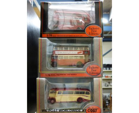 Thirty one Exclusive First Editions diecast model buses including a limited edition 'The R.T.L Story' Volume III set, all in 