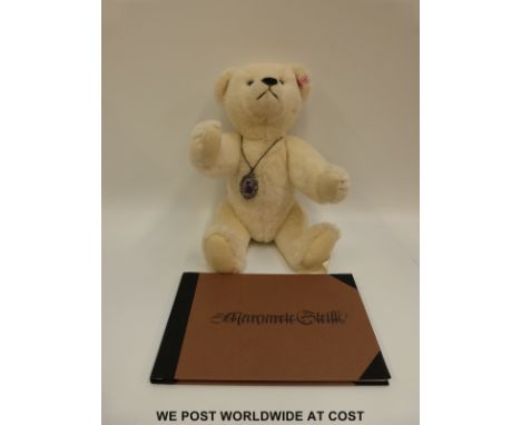Steiff Original 'Margarete Teddy Bear Scrapbook', 420009, with white mohair, button to ear, tags and certificate 1431/3000, 3