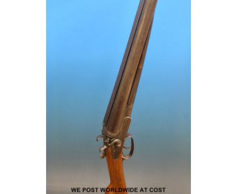 Murray 12 bore side by side shotgun, serial number 2371 together with a12 bore Webley & Scott single barrel shotgun, serial n