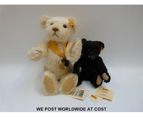 Two Steiff Original Teddy bears, Millennium Bear in original box and Othello in cloth bag