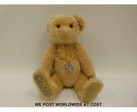 Steiff Original Teddy Bear Danbury Mint 'Krystopher', 661976, with blonde mohair and growler, button to ear, tags and certifi