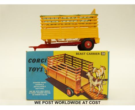 Corgi Toys diecast model Beast Carrier, 58, in original box. 