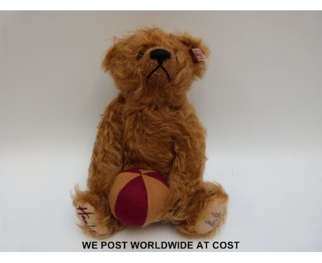 Steiff Original Teddy Bear Hamley's 'James', 663048, with reddish brown mohair, button to ear, tags and certificate 104/1500,