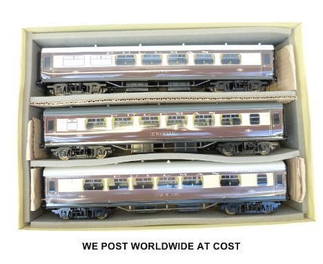 ACE Trains 0 gauge BR MK 1 Pullman Carriage set, Falcon, Emerald and Car No336, in original box