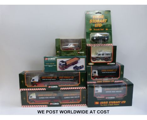 Eight Corgi Eddie Stobart diecast model lorries and commercial vehicles, all in original boxes
