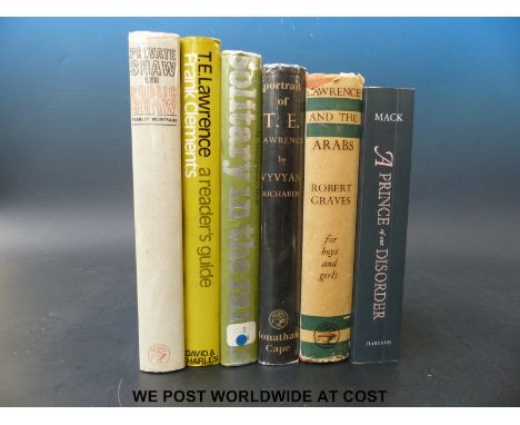 A collection of books about T.E.Lawrence, including John E.Mack, A Prince of Our Disorder; The Life of T.E.Lawrence; Vyvyan R