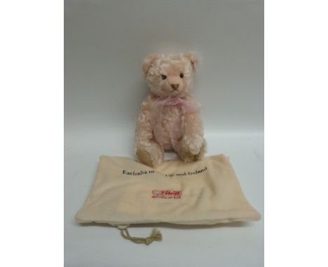 Steiff Original Musical Teddy Bear 'Candle in the Wind' 661624, with pink mohair, button to ear, tags and certificate, 32cm t