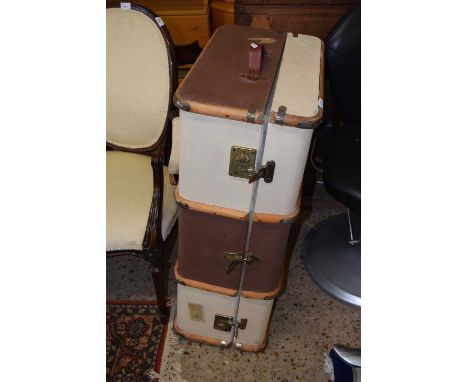 A vintage travel trunk