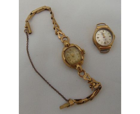 Two Rotary 9ct gold ladies wristwatches, one with 9ct gold bracelet, approx total weight 17.7g
