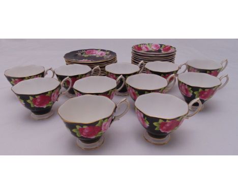 Royal Albert floral tea set to include plates, cups and saucers (35)