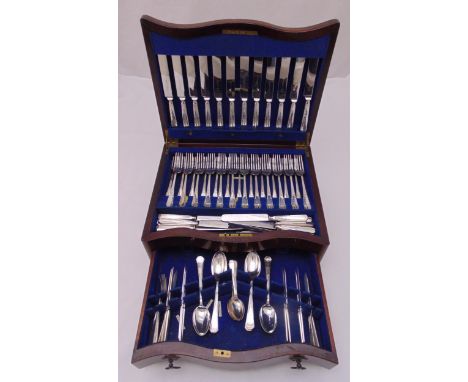 A canteen of silver plated flatware for twelve place settings