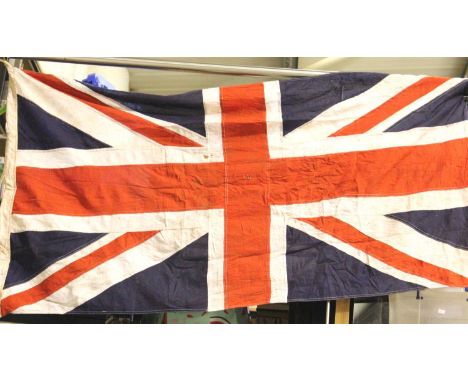 British WWII Union flag, War Department stamped, dated 1943 and named to the Suffolk Regiment, believed period, 150 x 90 cm. 
