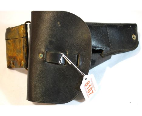 Vintage brown leather holster. P&amp;P Group 2 (£18+VAT for the first lot and £3+VAT for subsequent lots) 