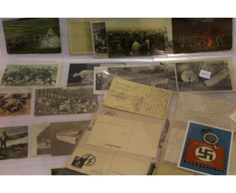 German WWI &amp; II period postcards including photographic and artistic, thirty in total, some inscribed. P&amp;P Group 1 (£