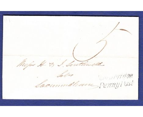 Suffolk 1839 EL Woodbridge/Saxmundham  Willcocks 404, XXX Rated 'D', ~~/s '5', fine item.