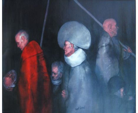 Artist: Rafael Coronel (Mexican, 1931-2019). Title: "Serie Peregrinos". Medium: Color offset lithograph. Date: Printed 2003. 