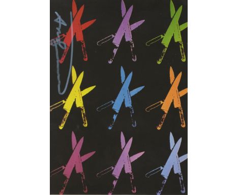 Artist: Andy Warhol (American, 1928 - 1987). Title: "Knives #06". Medium: Color offset lithograph. Date: Printed 1982. Dimens