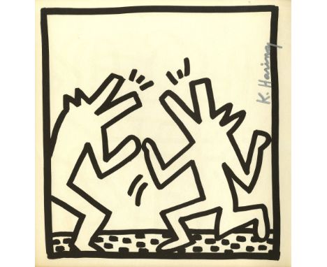Artist: Keith Haring (American, 1958 - 1990). Title: "Barking Dogs [print]". Medium: Original vintage lithograph. Date: Compo