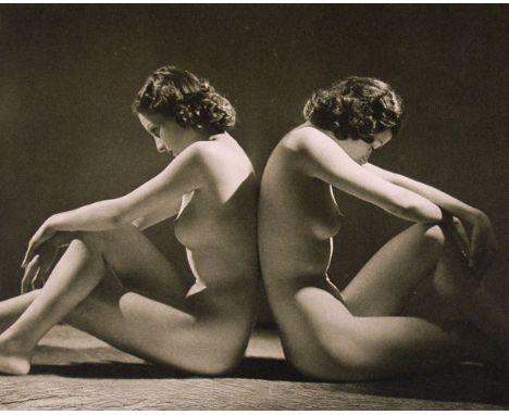 Artist: John Everard (English, 1900 - aft.1963). Title: "Nudes No. 24". Medium: Original vintage photoetching. Date: Composed