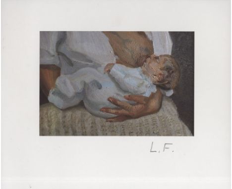 Artist: Lucian Freud (German/English, 1922-2011). Title: "Esther and Albie". Medium: Color offset lithograph. Date: Composed 