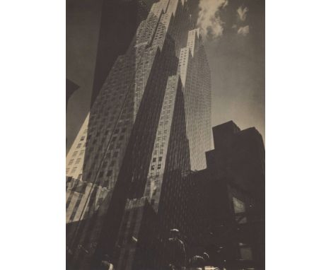 Artist: Edward Steichen (American, 1879 - 1973). Title: "Rockefeller Center, New York City". Medium: Original vintage photogr