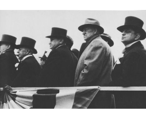 Artist: Robert Frank (Swiss/American, b.1924). Title: "City Fathers, Hoboken, New Jersey". Medium: Original photogravure. Dat