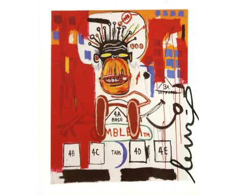 Artist: Jean-Michel Basquiat (American, 1960-1988). Title: "God Monkey". Medium: Color offset lithograph. Date: Composed 1986