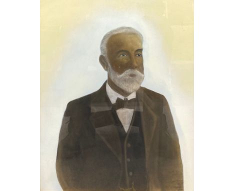 A 19th Century framed and glazed oil on board, portrait of a gentleman, unsigned. H.63 W.52cm