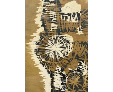 Vikki Slowe (b.1947), a signed limited edition abstract silkscreen print on paper titled 'Urban Landscape'. H.66 W.49cm
