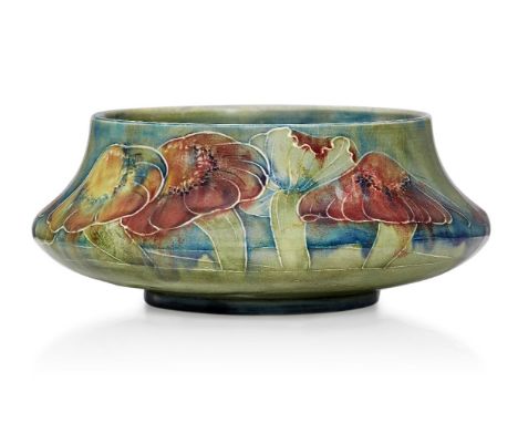 William Moorcroft (1872-1945), a Claremont pattern ceramic bowl retailed by Liberty & Co  1903-13, signed in green W Moorcrof