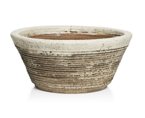 Dame Lucie Rie (1902-1995), a large stoneware planter c. 1970, impressed seal to foot A large and impressive stoneware plante