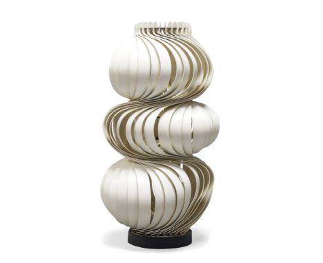 Olaf Von Bohr (b.1927), a 'Medusa' table lamp, produced by Valenti    1960s    With white enameled aluminium spiral shade, on