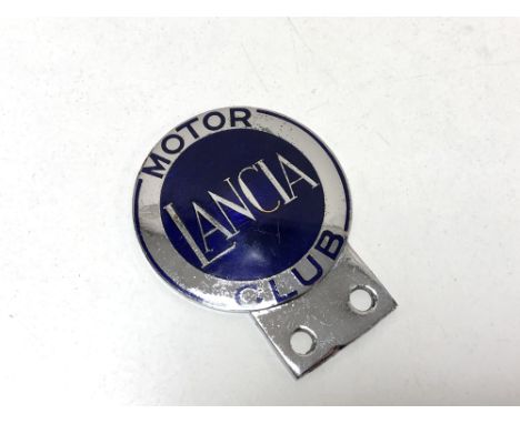 A vintage motor car badge - Lancia motor club.